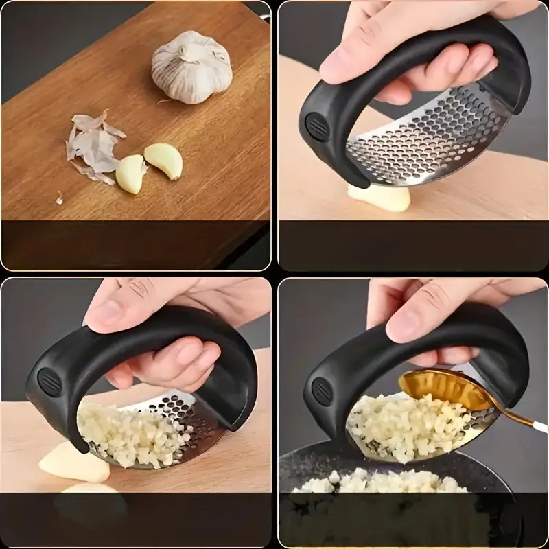 Premium Stainless Steel Garlic Rocker Press - Compact, Durable, and Rust-Resistant Kitchen Gadget Release Dates Sale Online