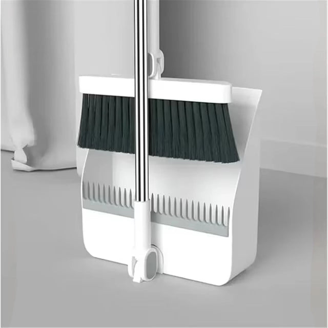 Long Handle Rotating Broom and Dustpan Set with Comb Tooth Cheap Sale Popular