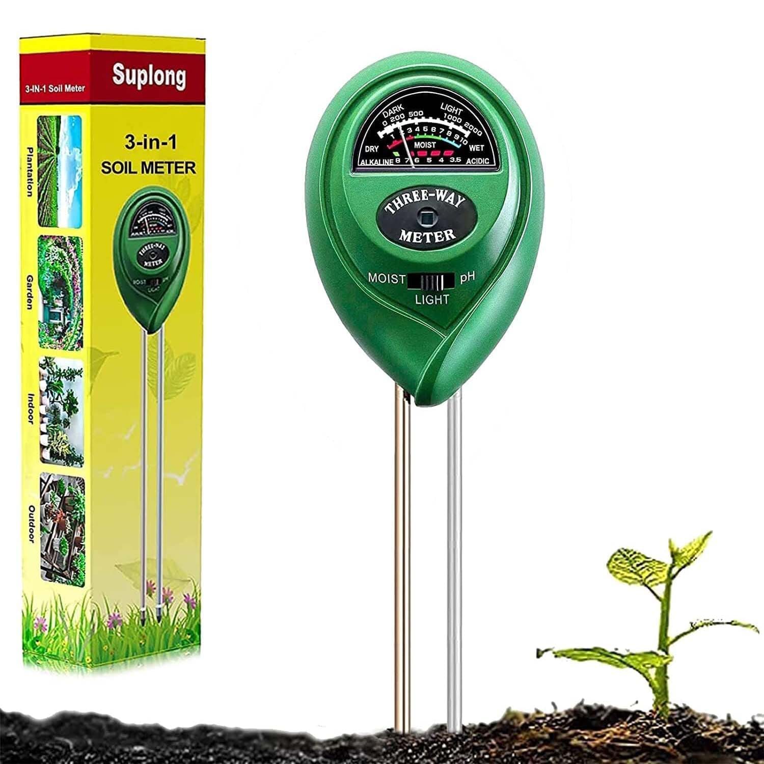 3-in-1 Soil Moisture Meter Probe Tester pH/Light for Plants Manchester Great Sale Online