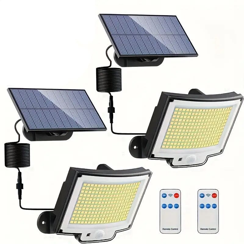 2-Pack: 228 LED Outdoor Split Solar Wall Lights Footlocker Finishline Sale Online