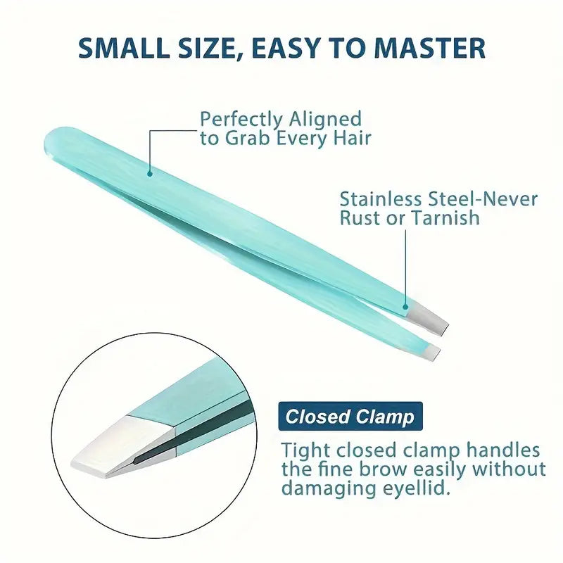 4-Pieces: Tweezers For Eyebrows, Straight, Slant, Angled and Pointy Tip Looking For