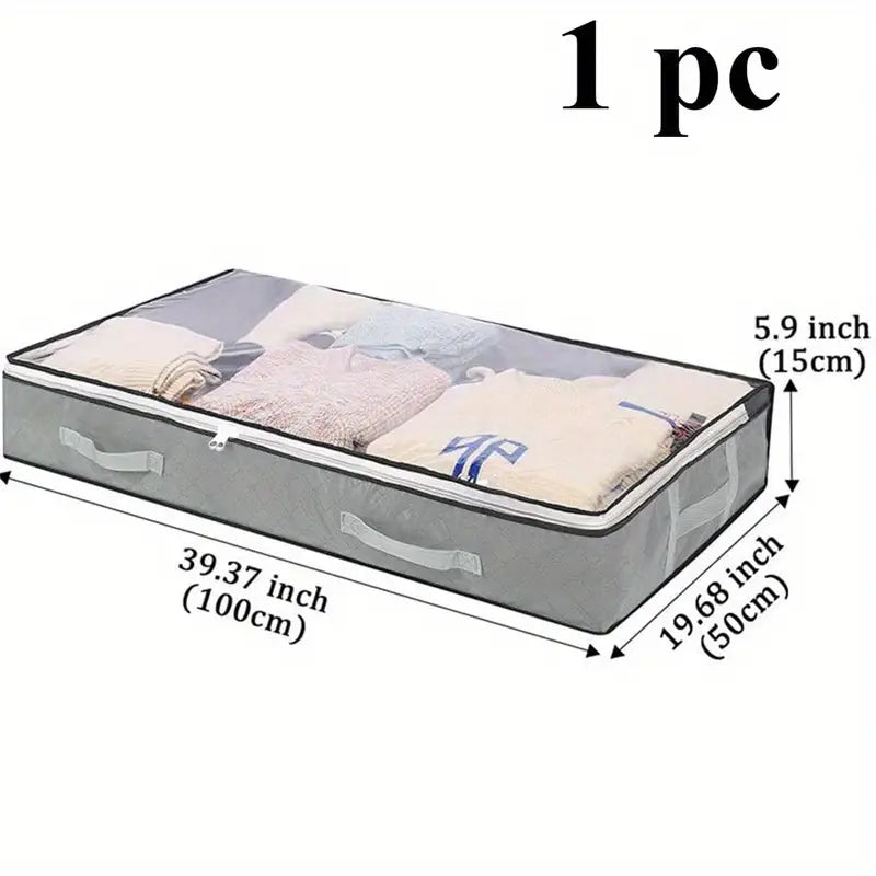 Versatile Under-Bed Storage Organizer with Reinforced Handles Buy Cheap Big Discount