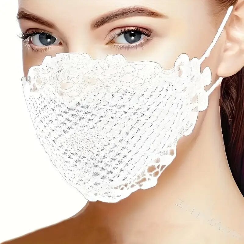 6-Pieces: Women's Printed Multicolor Lace Mask Cheap Sale Good Selling