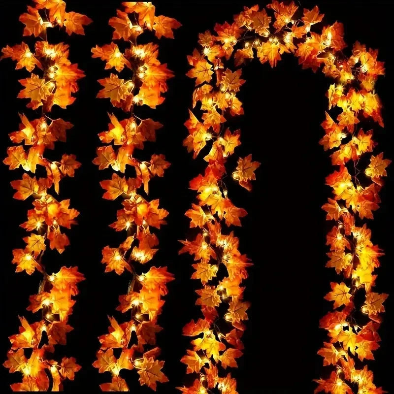 4-Pack: 2M 20LED Fall Garland Fall Decorations LED Cheap Sale Geniue Stockist