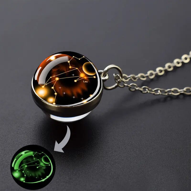 Glow-in-the-Dark Zodiac Pendant Necklace Many Kinds Of Sale Online