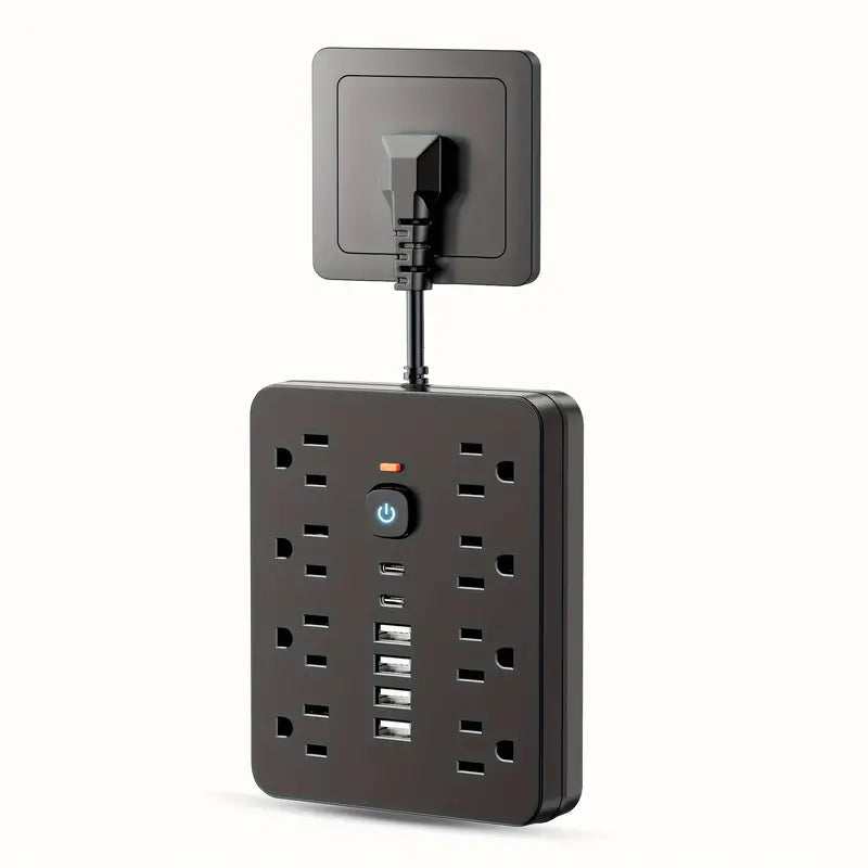 14-in-1 Power Strip With 4 USB Outlets, 2 Type-C Outlet and 8 AC Socket Outlets Free Shipping Browse