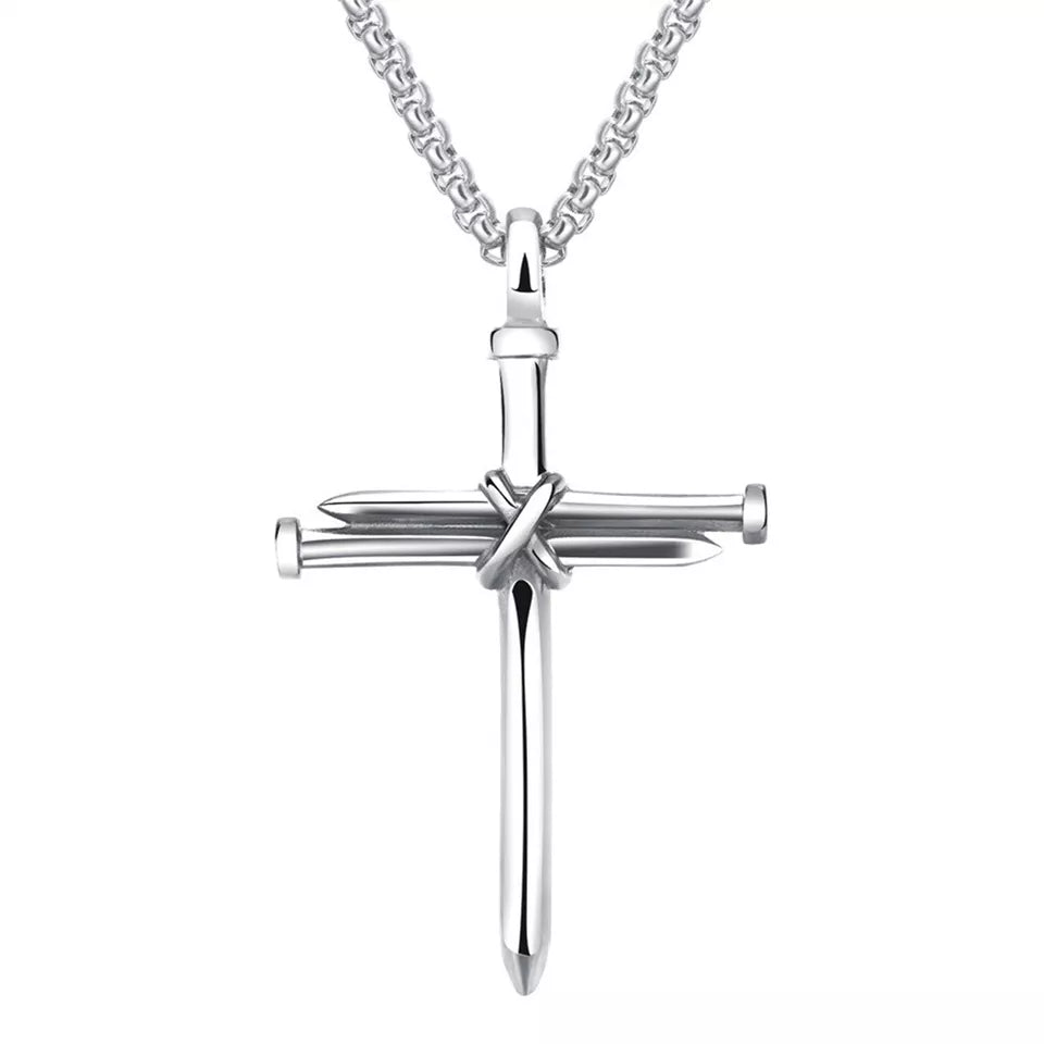 Titanium Steel Casting Steel Nails Cross Men's Pendant Punk Style Free Shipping Cheap