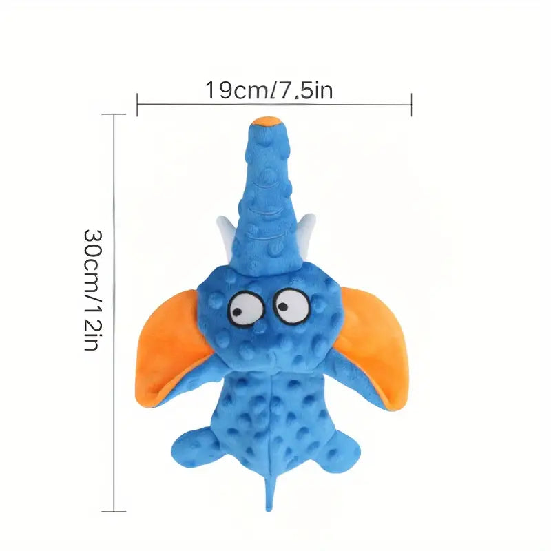 Durable Squeaky Elephant Plush Dog Toy - Bite-Resistant, Teeth Cleaning for All Breeds Sale Recommend