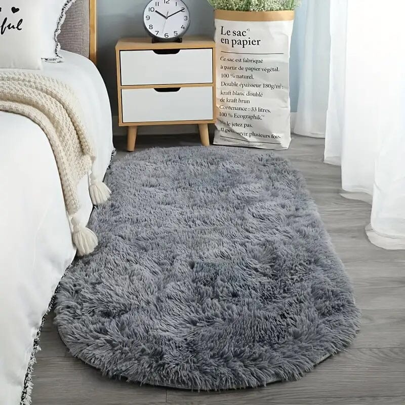 Luxurious Soft Faux Fur Oval Area Rug Clearance Marketable