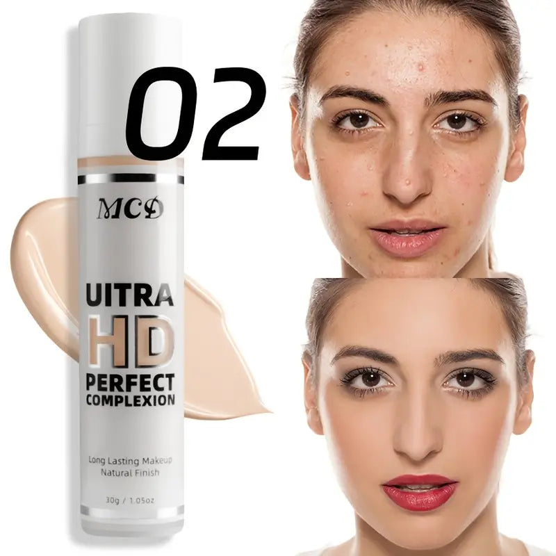 Waterproof Long Lasting Liquid Foundation #02 For Concealing Dark Circles Acne Blemishes Clearance Cheapest Pice