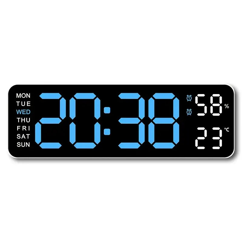 LED Digital Wall Clock with Large Display, Temperature & Humidity, Auto Light Sensor Many Kinds Of Cheap Pice