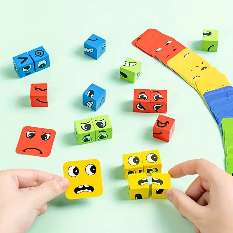 Magic Face-Changing Wooden Cube Building Blocks Set Buy Cheap Pice