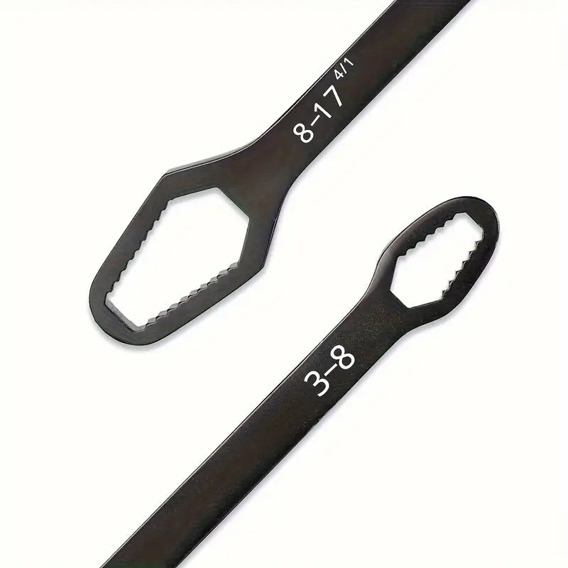 Double End Multifunctional Universal Wrench, 3-17mm Self-Tightening Lazy Wrench Repair Tools Outlet Best Seller