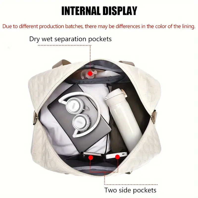 Luxury Large Capacity Duffel Bag – Versatile Shoulder & Crossbody Tote With Dual Side Pockets Free Shipping Best Place