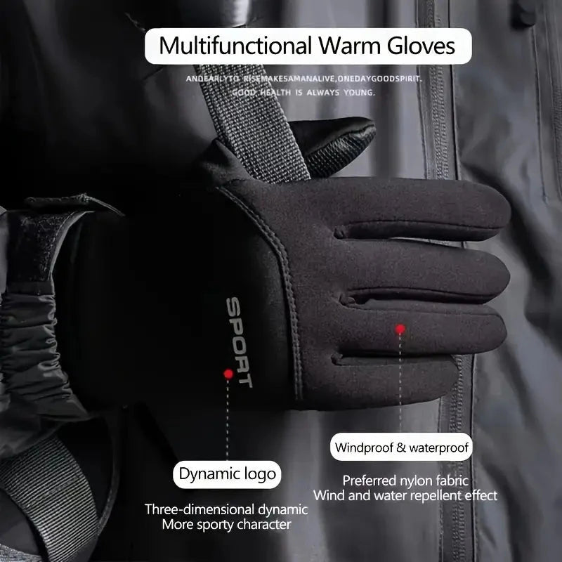 Autumn and Winter Outdoor Plus Velvet Cold Safeguard Glove Free Shipping Best Place