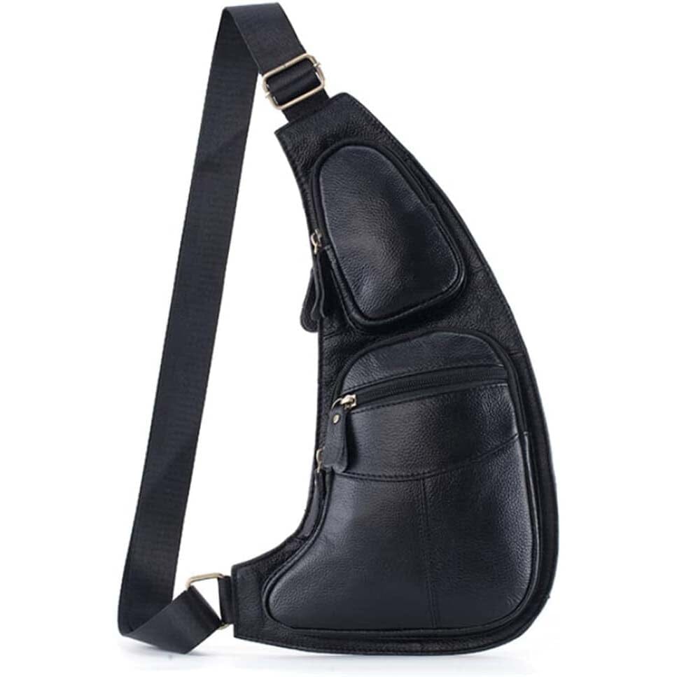 Genuine Leather Chest Bag For Men Leather Shoulder Bag Personality Messenger Bag  Casual Bag Sale 2025 Unisex