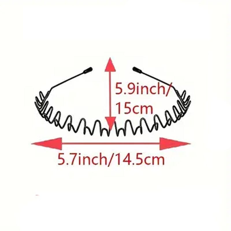 2-Pack: Black Wavy Metal Headband Free Shipping Good Selling