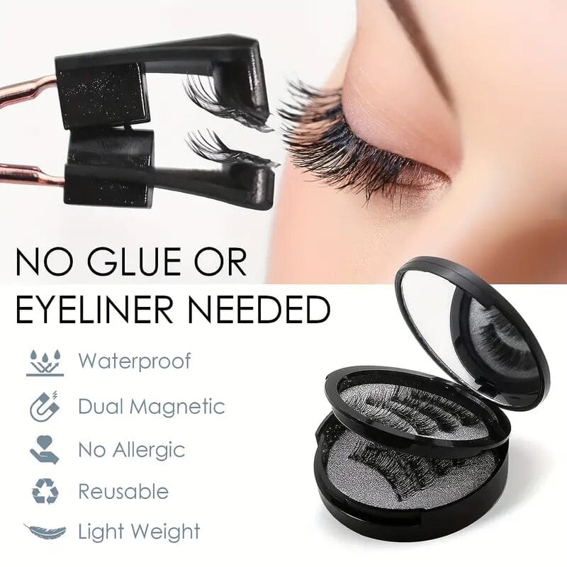 8-Pairs: Reusable Magnetic Dual 3D False Eyelashes Kit Cheap Sale Ebay