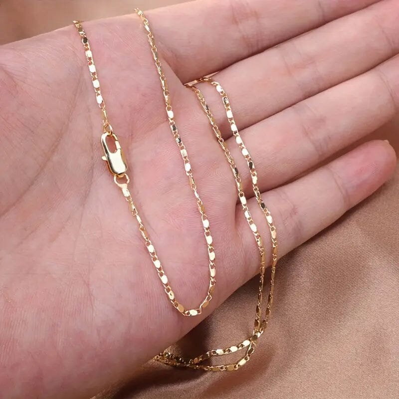 Italian 18K Gold Plated Punk Chain Necklace Outlet Free Shipping Authentic