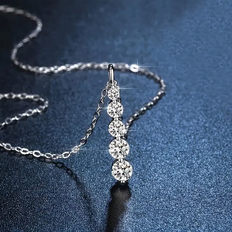 925 Sterling Silver Synthetic Cubic Zirconia Droplet Pendant Necklace Finishline Sale Online