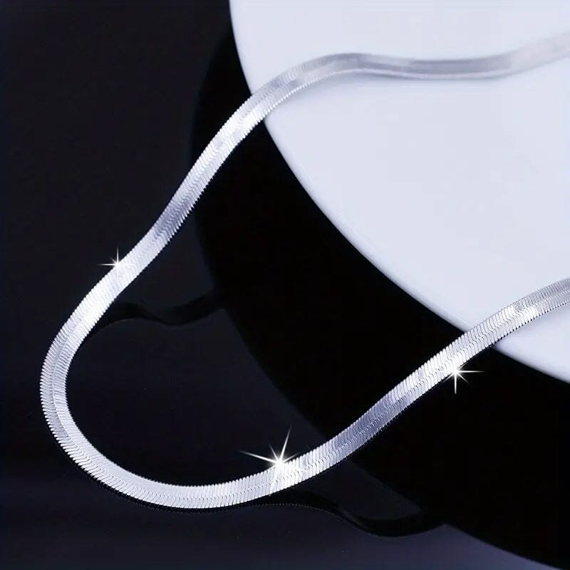 Stainless Steel Blade Unisex Flat Snake Clavicle Chain Footlocker Finishline For Sale