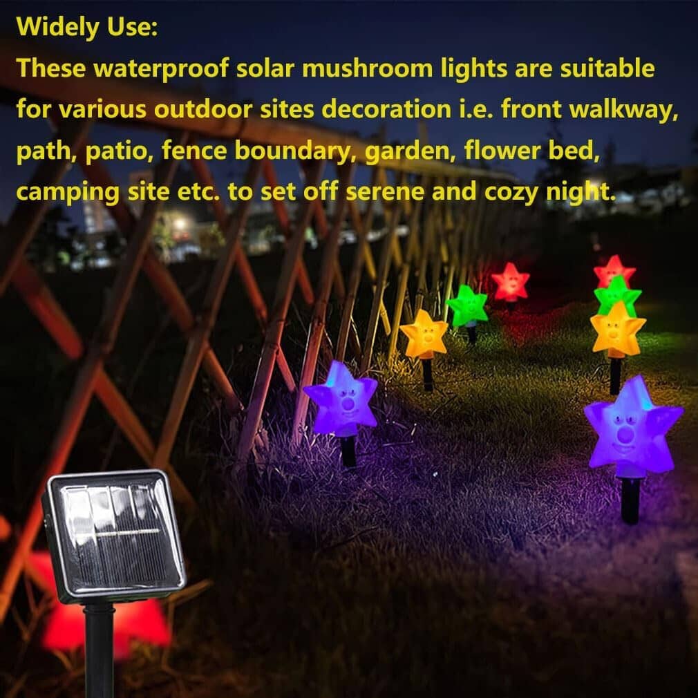 8-Pack: Solar Powered Star Lights 8 Modes Landscape Pathway Stake Lights Cheap Sale Ebay