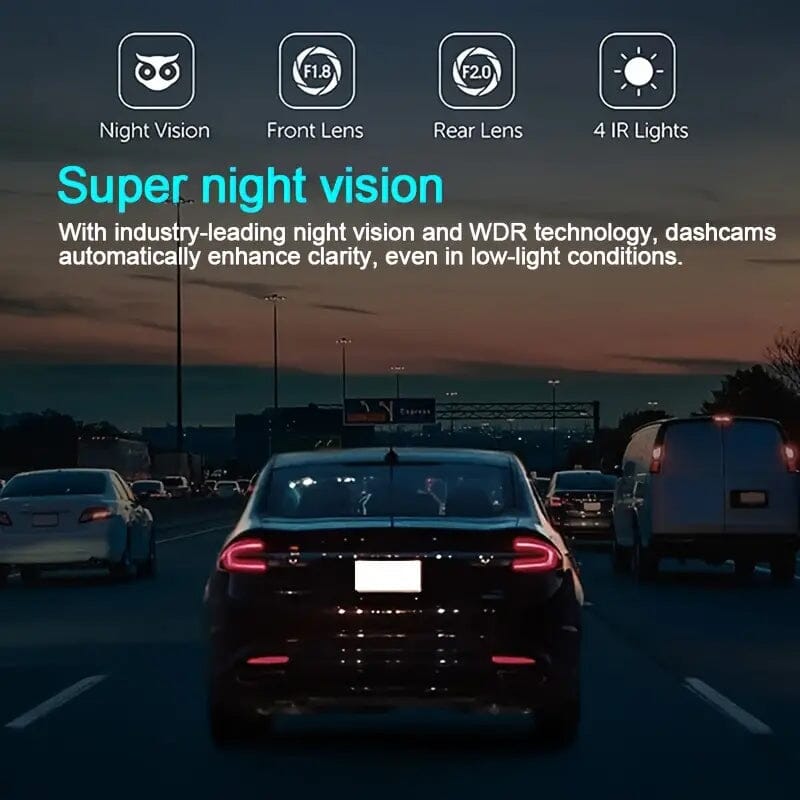 HD 1080P Car Dual Camera with IR Night Vision Loop Recording 2 IPS Screen Cheap Sale Sale