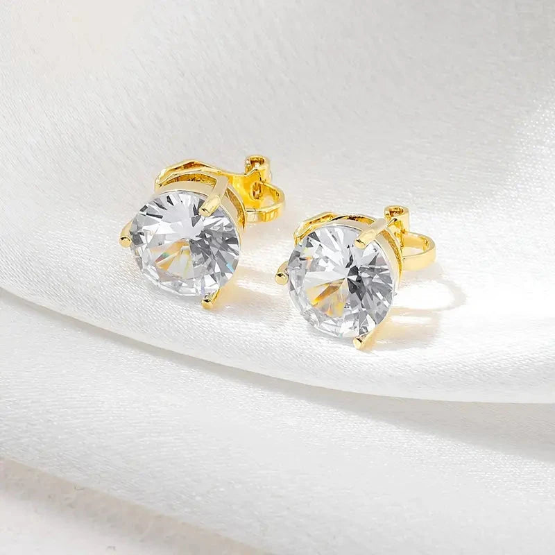 A Pair Of Unique And Stylish Zirconia Clip-on Earrings For Ladies Shop For Cheap Pice