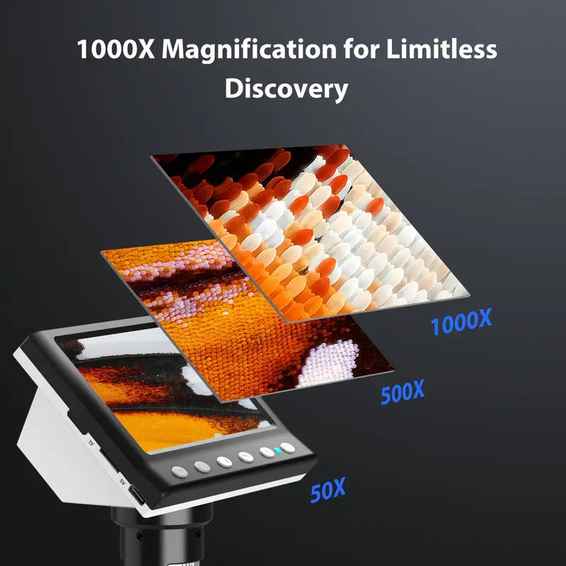 4.3'' IPS LCD Digital Microscope 1000X Magnification Microscope Clearance Tumblr