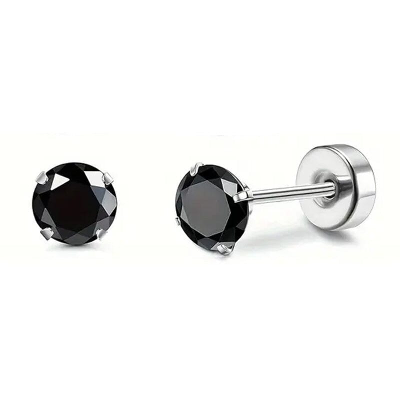 Women's Cubic Zirconia Surgical Stainless Steel Flat Back Earrings Outlet Official