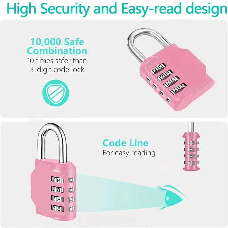 4-Digit Waterproof Zinc Alloy Combination Padlock Cheap Pice Original