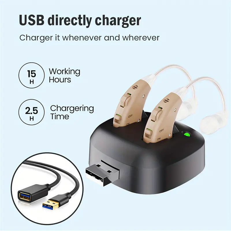 True Hearing Aids (Not Amplifier) for Seniors Rechargeable with Charging Dock Discount Tumblr