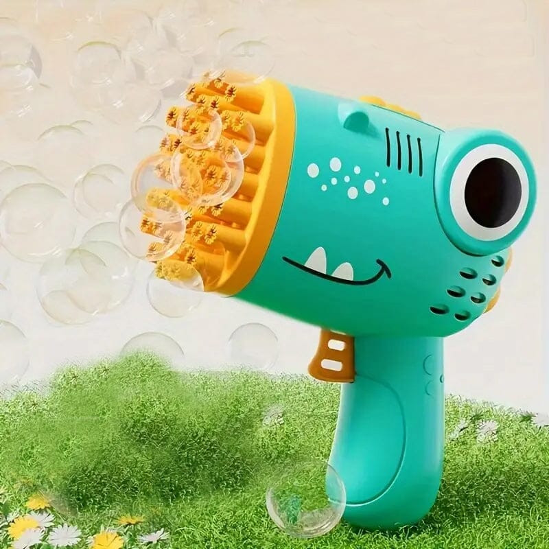 Dinosaur-Themed Automatic Bubble Blower 40-Hole Handheld Toy Gun How Much