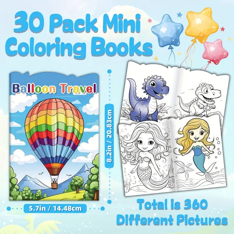 30-Pack: Children's Mini Coloring Book Set Footlocker For Sale