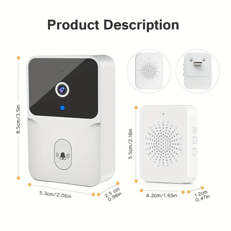 1080P WiFi Smart Video Doorbell with HD Night Vision, Two-Way Audio with App Control For Sale 2025