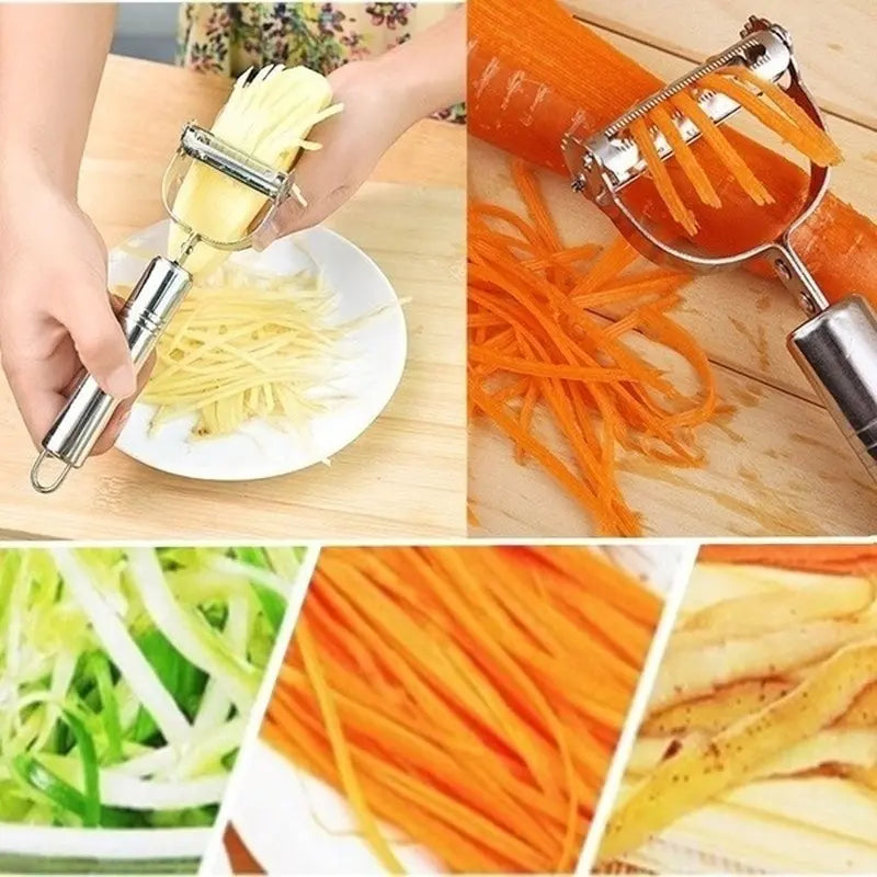 Premium Stainless Steel Vegetable Grater & Peeler Professional