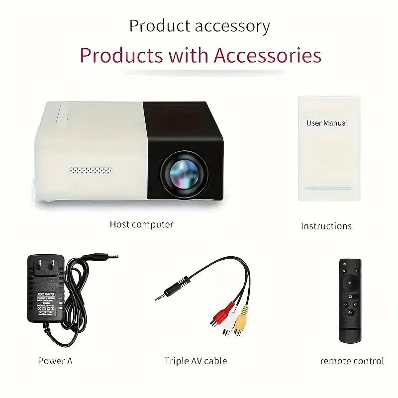 3000+ Lumens VividView Mini HD Projector 2025 Online