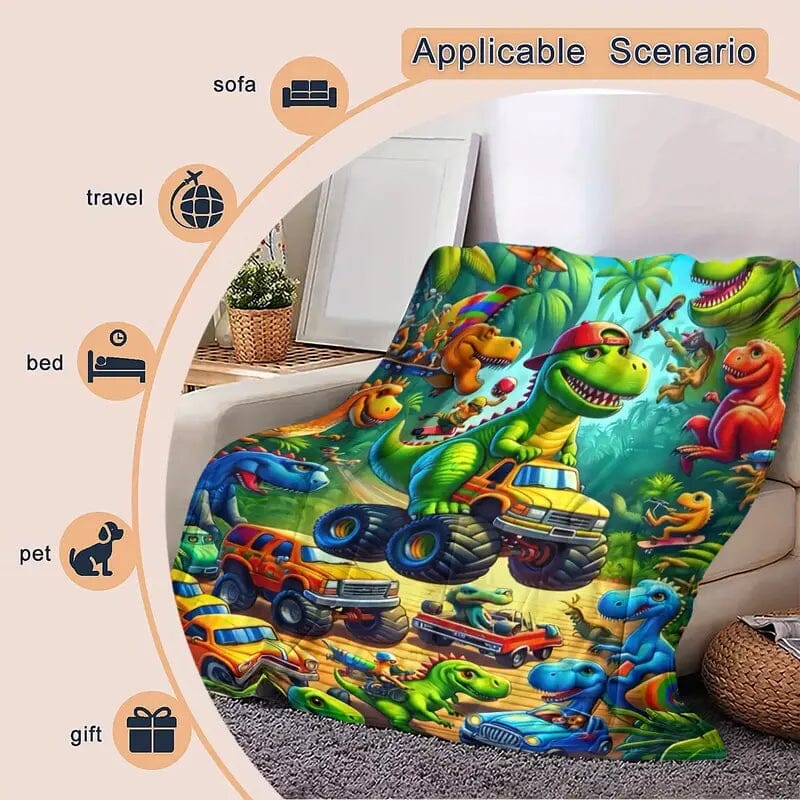 HD Digital Print Flannel Throw Blanket Footlocker Pictures Cheap Online