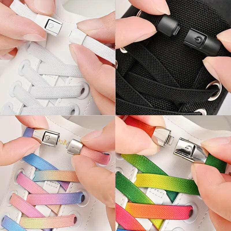Pair of Free-Tie Shoelaces with 2 Buckles 100% Authentic Cheap Online