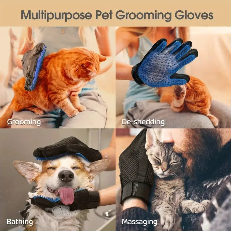 2-in-1 Pet Grooming Gloves Brushes For Dogs And Cat Discount Explore