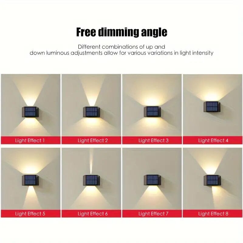 Adjustable Beam Solar Wall Sconce Outdoor Light with 140 Lumens Sale Best Seller