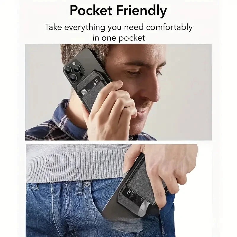 Magnetic PU Leather RFID Blocking Flip Kickstand Credit Slots Wallet Credit Cell Case Card Cover Slot Card Holder for Back of IPhone Deals