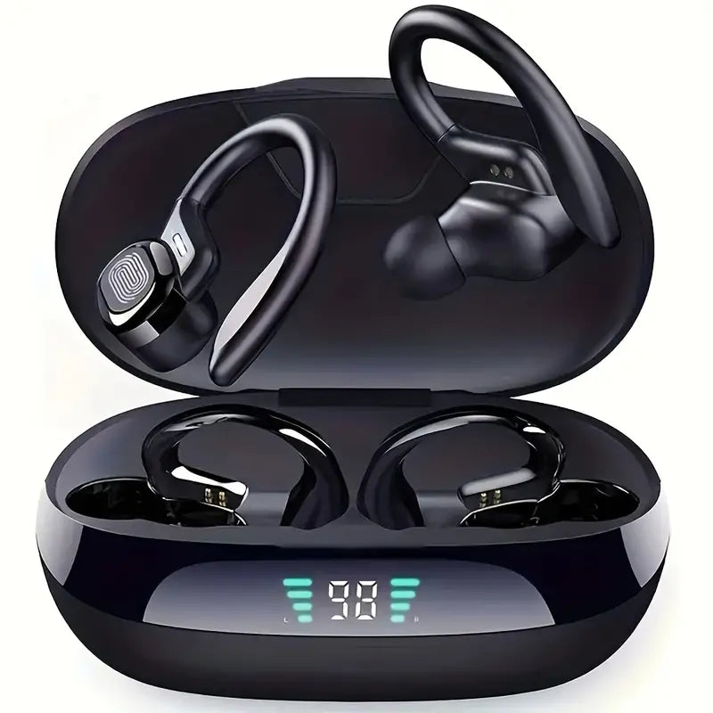 In-Ear Headphones With Noise Cancelling Mic, Sport Earhook & LED Display Outlet Cheap Pice