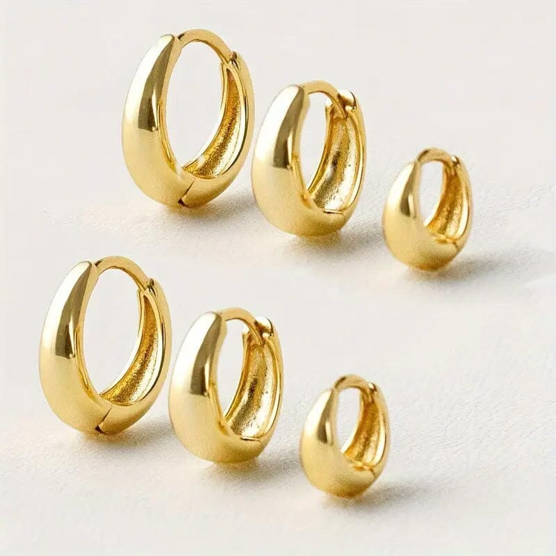 3-Pairs: Stylish and Simple Copper Earrings Outlet Footaction