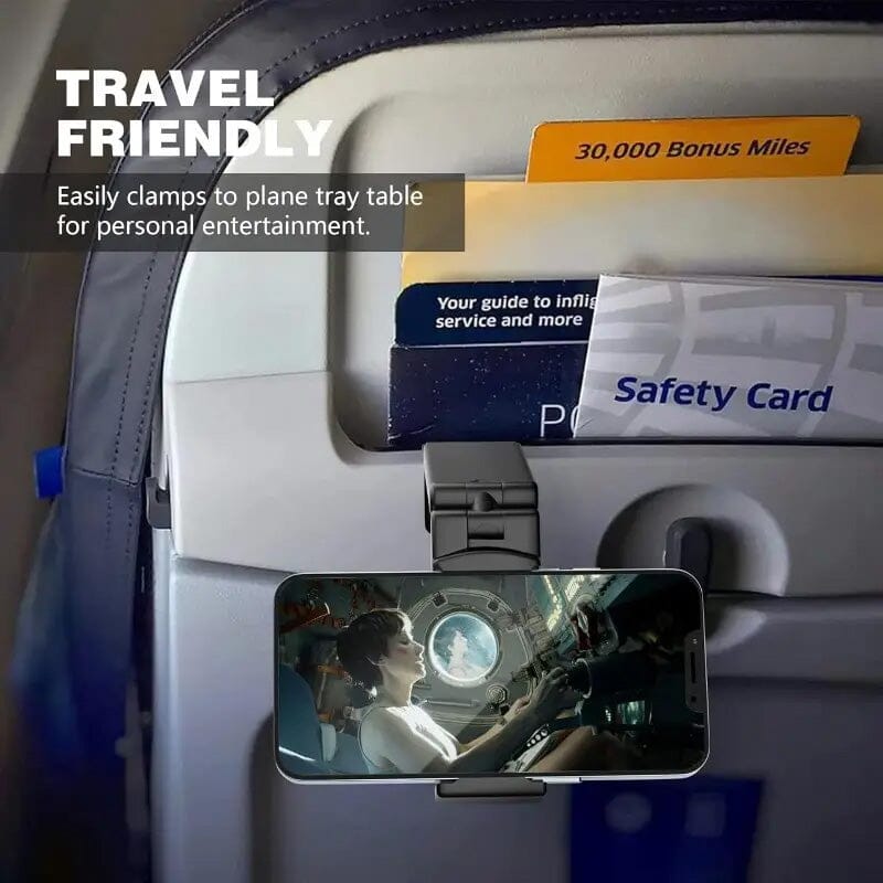 Universal in Flight Airplane Phone Holder Mount Outlet With Credit Card