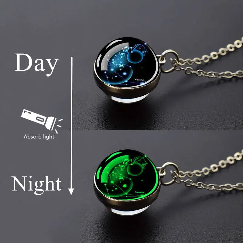 Glow-in-the-Dark Zodiac Pendant Necklace Many Kinds Of Sale Online