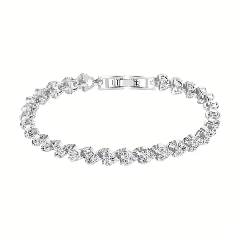 18K Golden Plated Stainless Steel Bracelet with Rhinestone Embellishments Discount Cheap Online