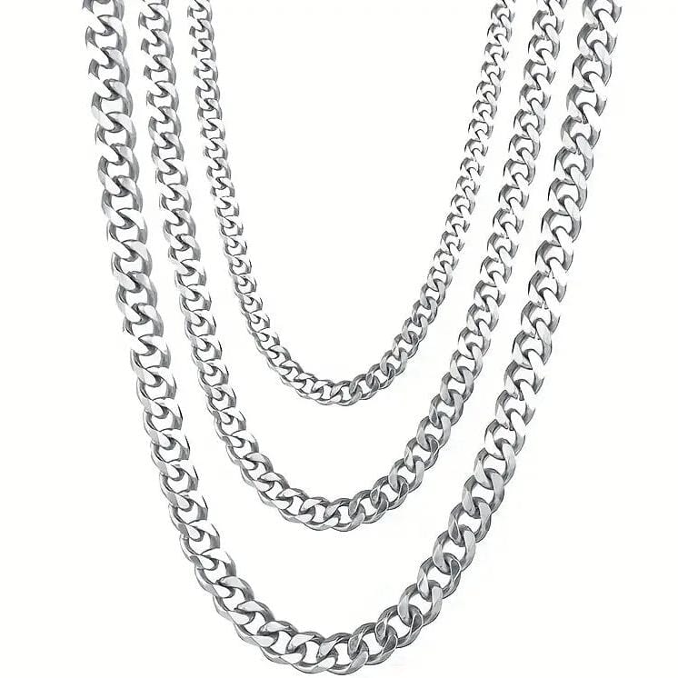 Titanium Stainless Steel Trendy Necklace Cuban Chain with Lobster Clasp Huge Surprise For Sale