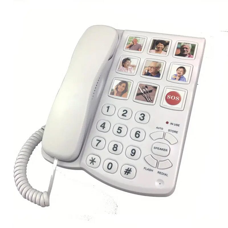 Amplified One Button Touch Big Button Corded Telephone with Speaker Cheap Sale Online Online