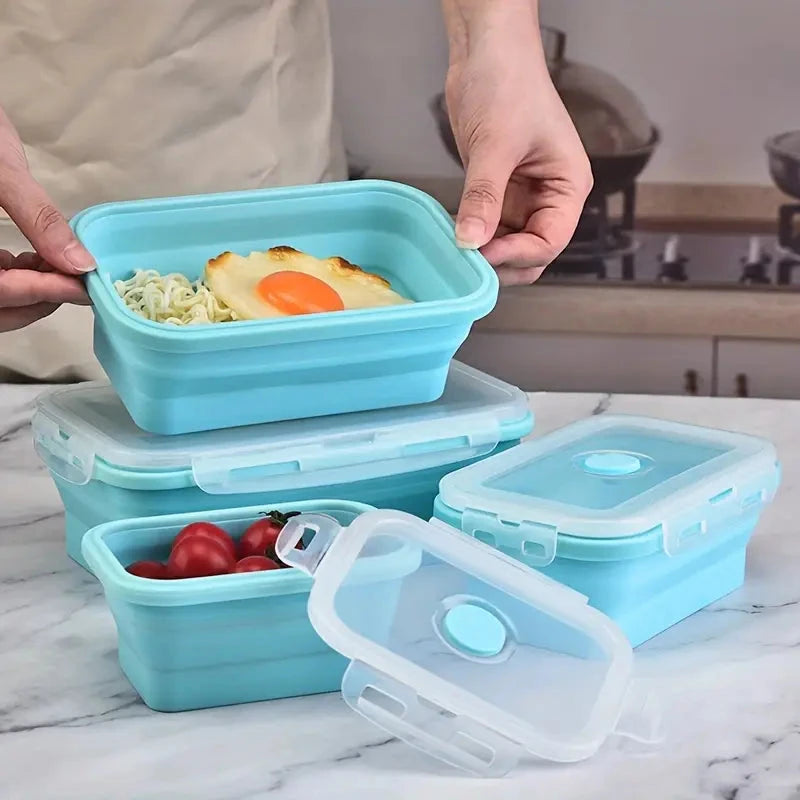 4-Piece Set: Plastic Food Storage Containers With Lids Authentic Cheap Pice